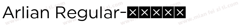 Arlian Regular字体转换